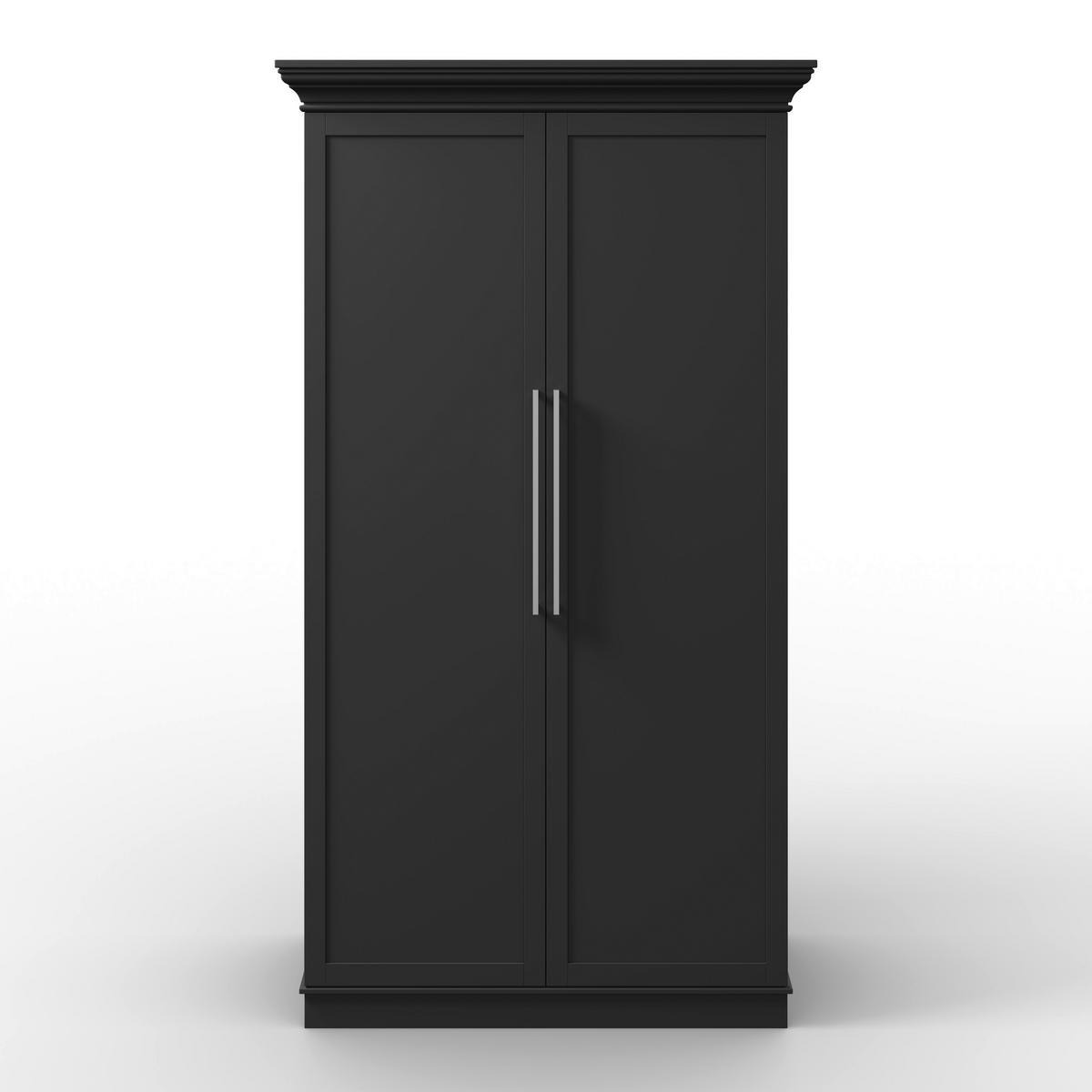 Kredenc Alvaro, š: 122 cm - černá, Moderní, kov/kompozitní dřevo (121,5/220/55,5cm) - Bessagi Home