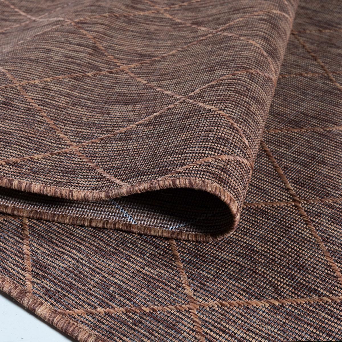 Outdoorteppich Zagora - Schwarz/Braun, Basics, Textil (120/170cm) - Novel