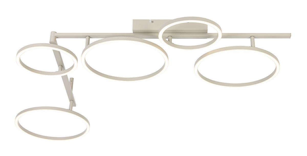 LED-Deckenleuchte Cemil - Sandfarben, Basics, Kunststoff/Metall (125/88/12cm) - Luca Bessoni