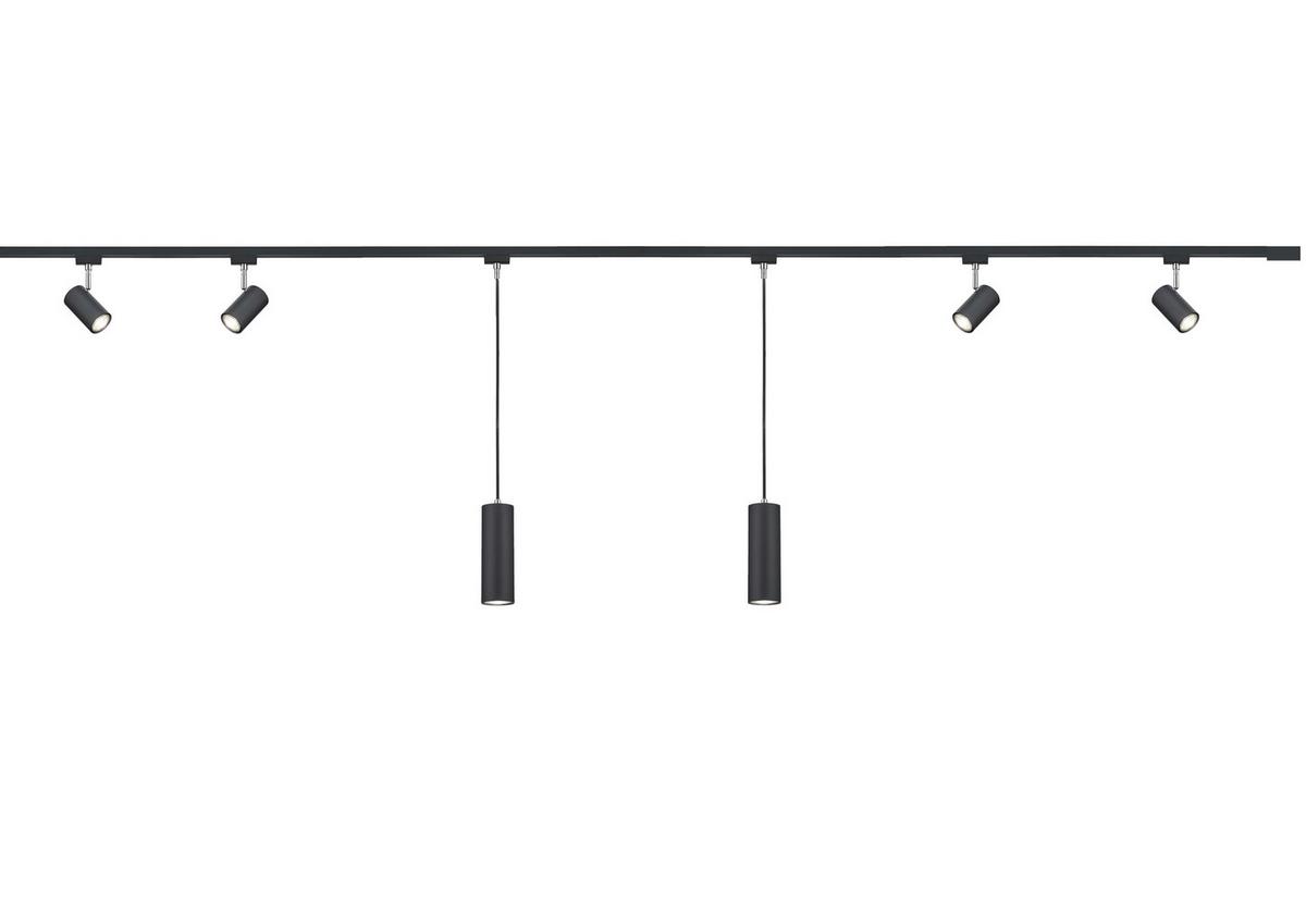 Schienensystem X7000-32 Duoline Marley-Set - Schwarz, Design, Kunststoff (218/5/3cm) - Trio Leuchten