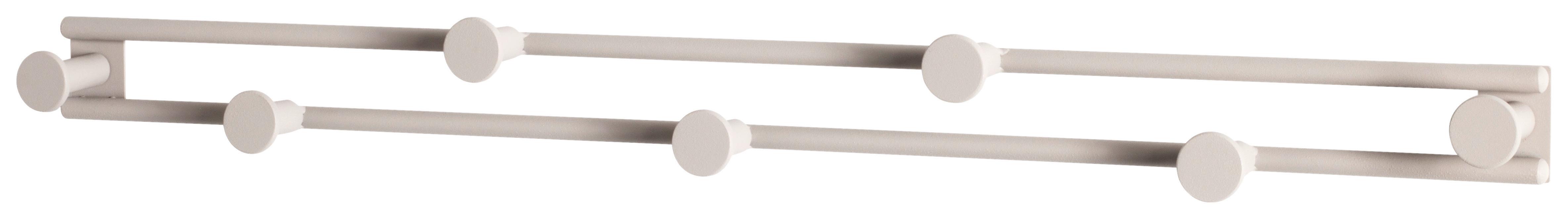 LIŠTA S HÁČIKMI BRUNO 7 - kašmírová, Trend, kov (54/4/3cm)