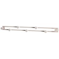 LIŠTA S HÁČIKMI BRUNO 7 - kašmírová, Trend, kov (54/4/3cm)