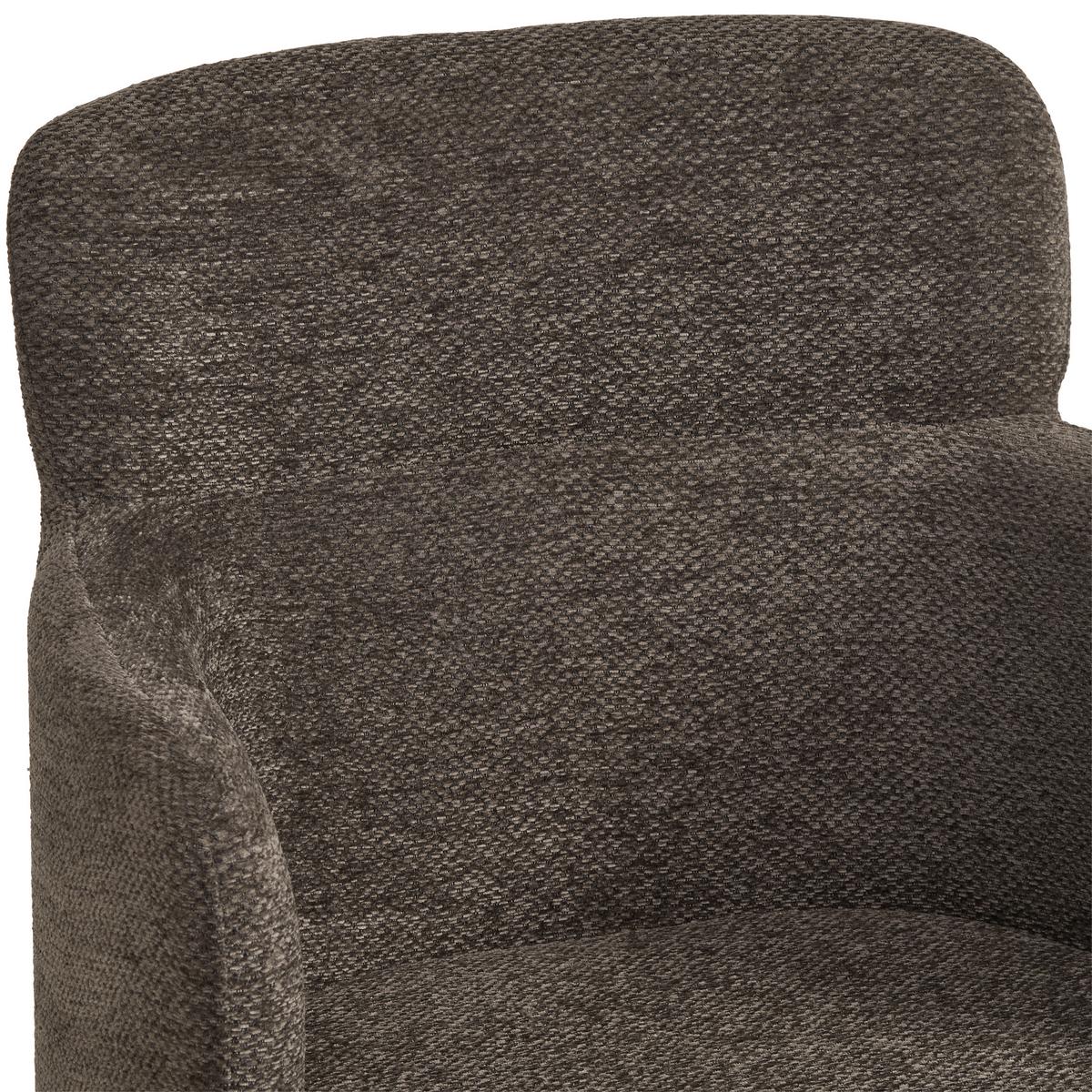 Armlehnstuhl Matteo Webstoff Anthrazit, B: 58,5 cm - Anthrazit/Schwarz, KONVENTIONELL, Holz/Textil (58,5/85/63cm) - Livetastic