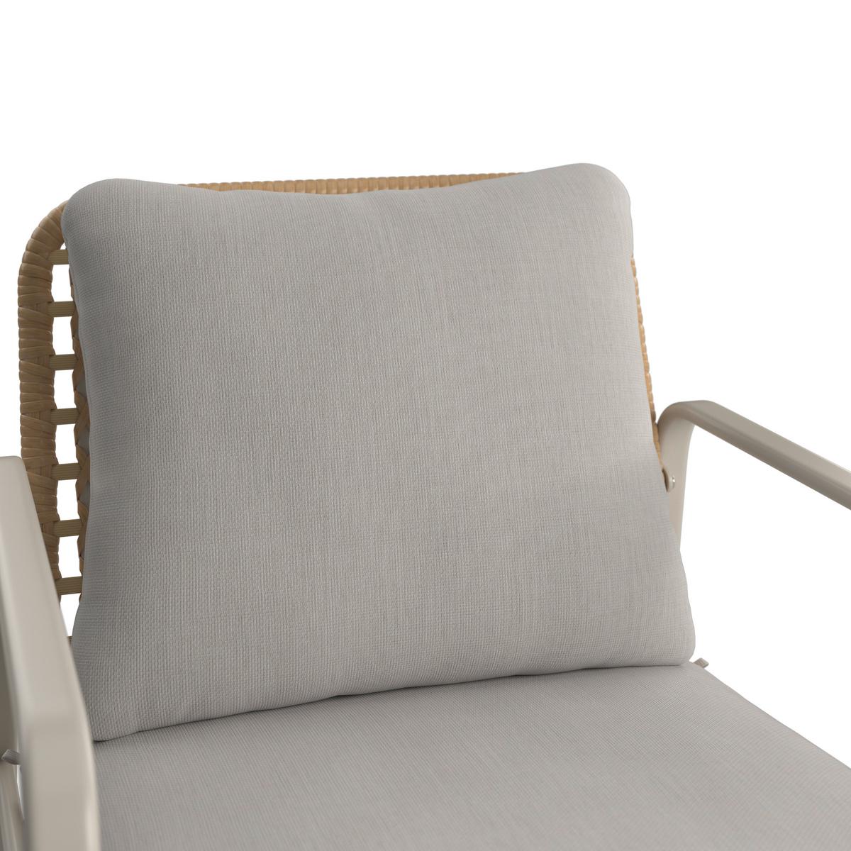 Loungegarnitur Tartu - Beige/Hellgrau, MODERN, Glas/Kunststoff (117/77,5/71,5cm) - Beldano