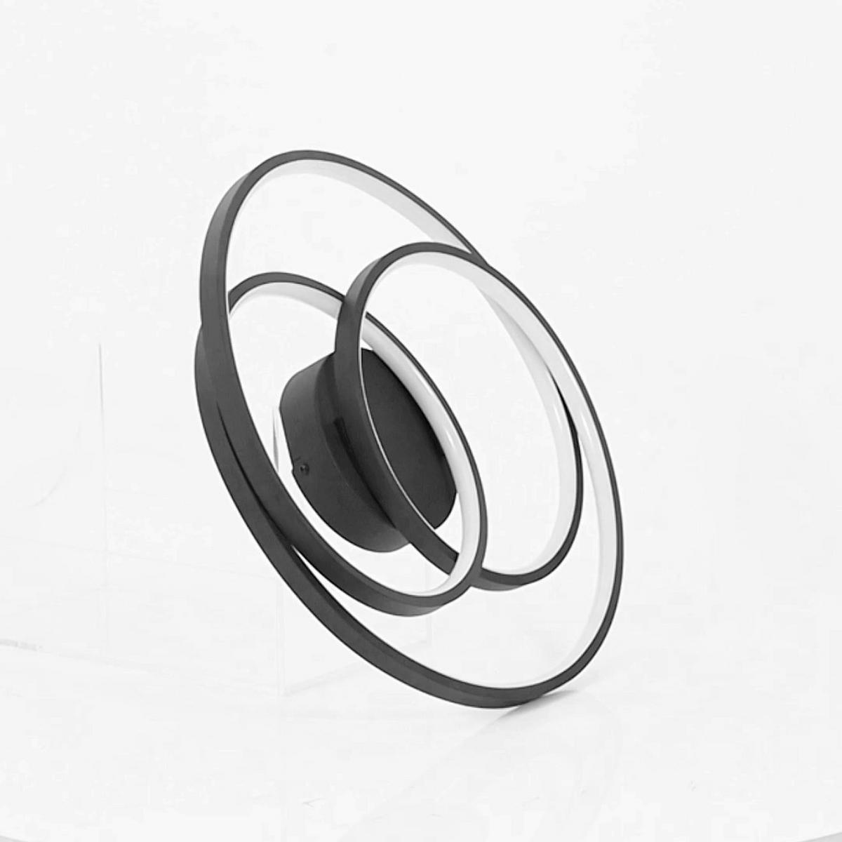 STROPNÉ LED SVIETIDLO RIMO - čierna, Modern, kov/plast (40/7,5cm) - Mömax