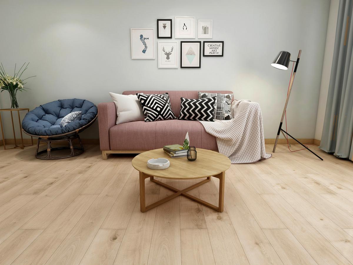 VINYLBODEN LA BOHEME 55 ONTANO CHIARO - Hellbraun, Basics, Kunststoff/Stein (23/128/0,57cm) - Econfloor