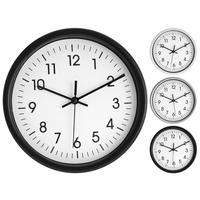 Wanduhr Fleurelle Versch. Farben, D: 20 Cm - Silberfarben/Schwarz, Kunststoff (20/20/4cm)