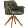 Armlehnstuhl Dian 325 - Hellbraun/Grün, MODERN, Holz/Textil (63/84/61cm) - Kayoom