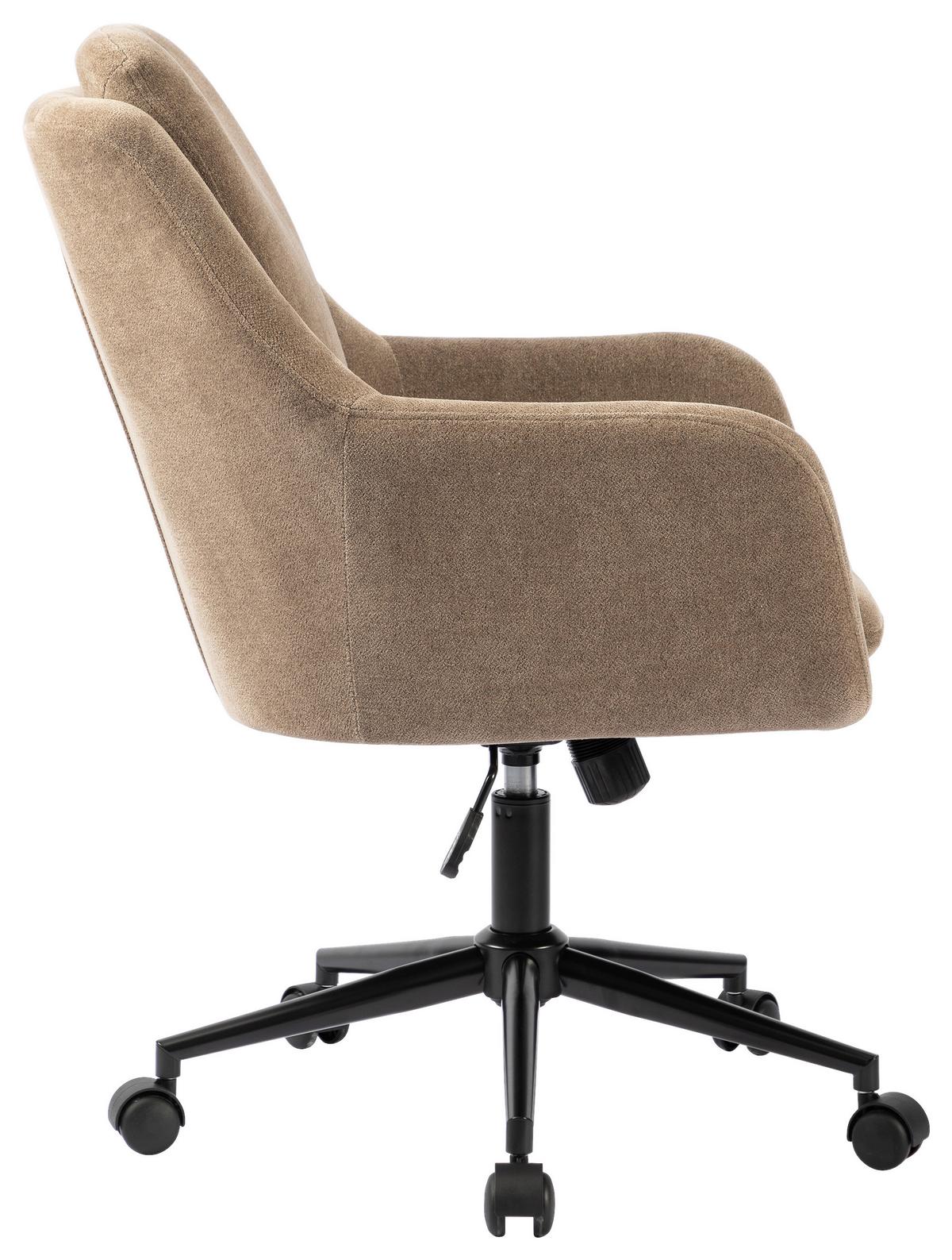 Drehstuhl Amalfi Beige B: 58 cm - Beige/Schwarz, MODERN, Kunststoff/Textil (58/91-99/71cm) - MID.YOU