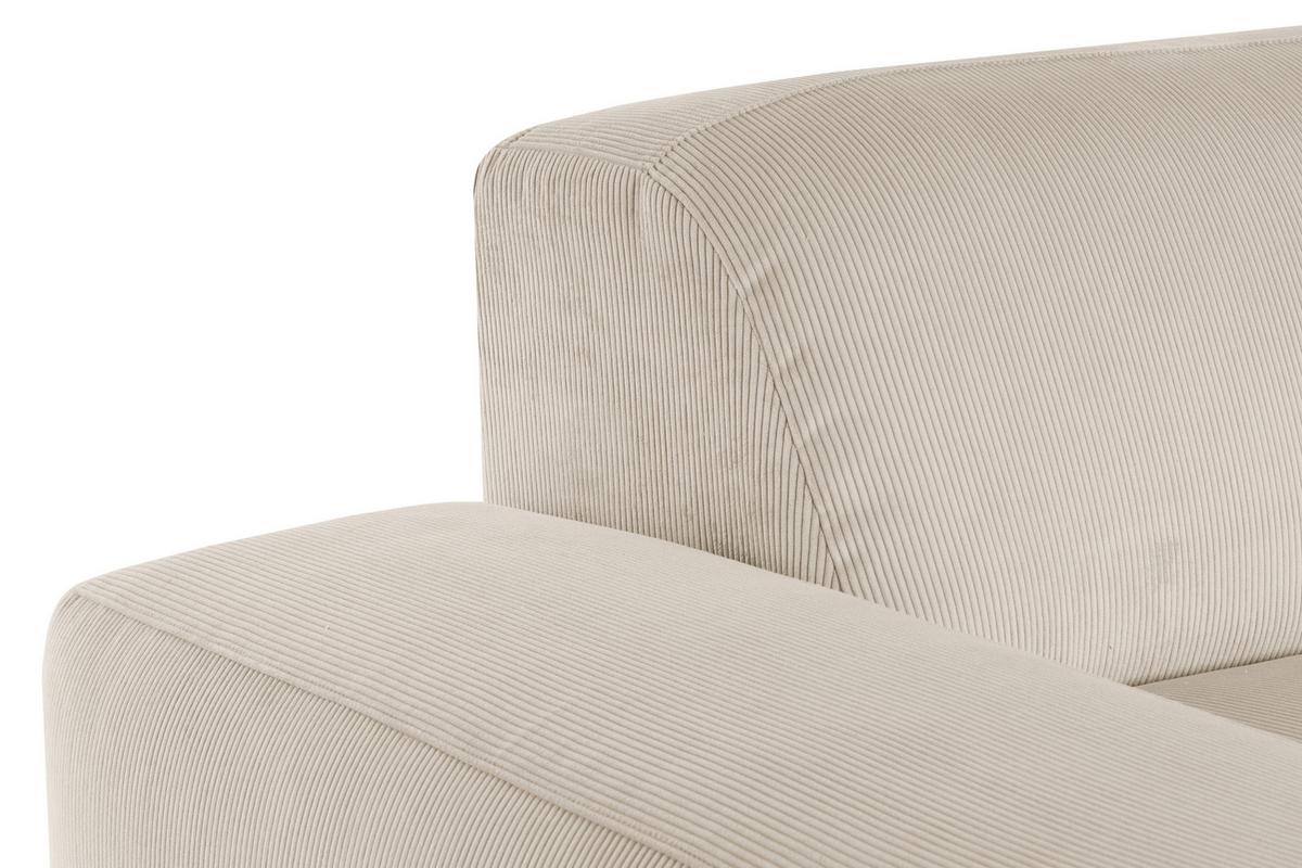 ECKSOFA Hannah Beige S: 200x304cm - Beige/Schwarz, Design, Textil (200/304cm) - MID.YOU