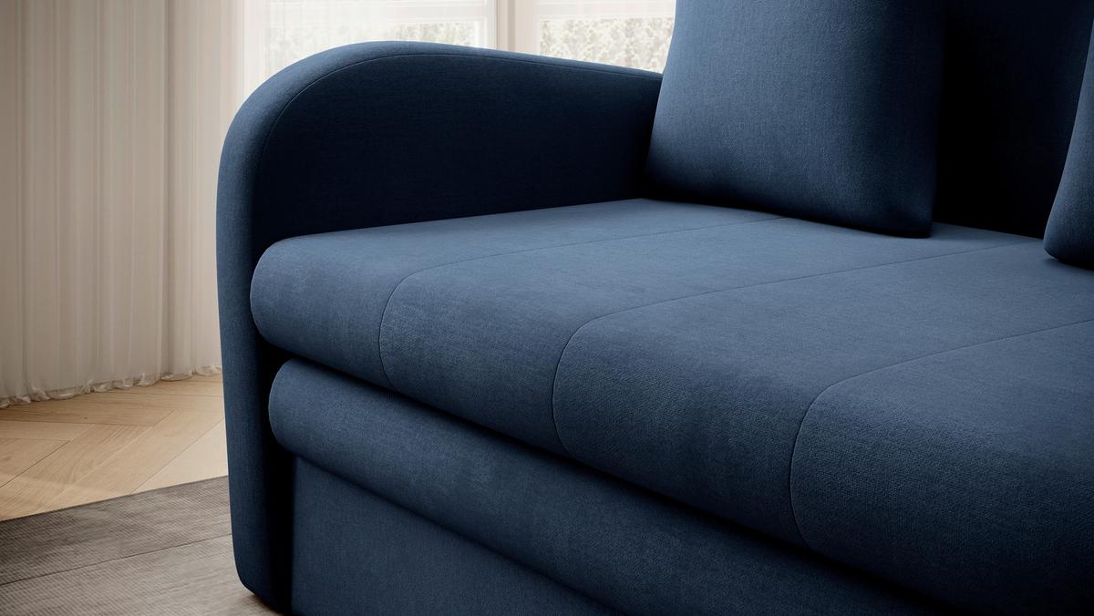 Schlafsofa Ario Blau B: 244 Cm - Blau/Schwarz, Design, Textil (244/97/97cm) - MID.YOU