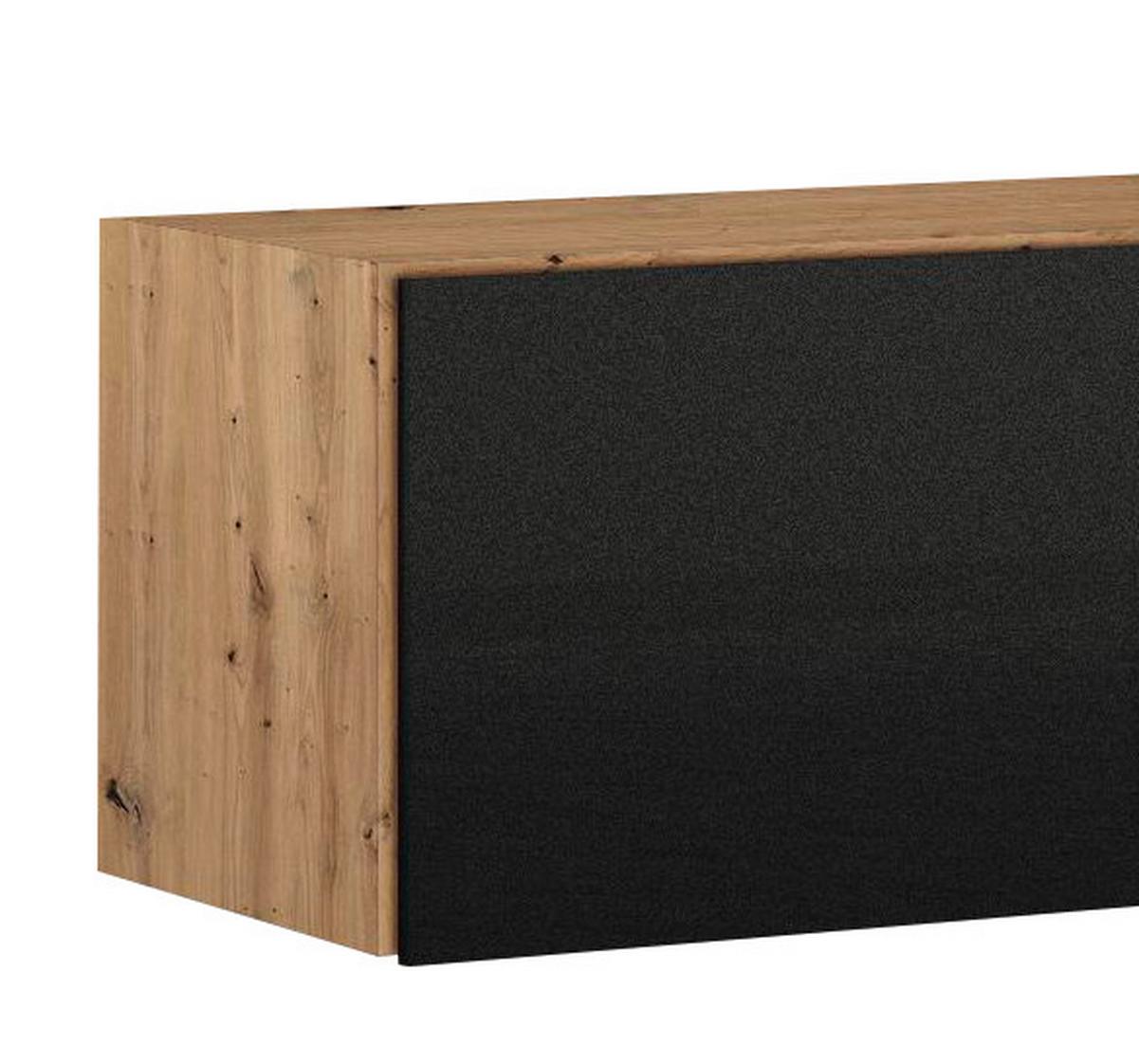 Felsőszekrény Celle Extra - Artisan tölgy/sötétszürke, Design, faalapú anyag (181/39/54cm)