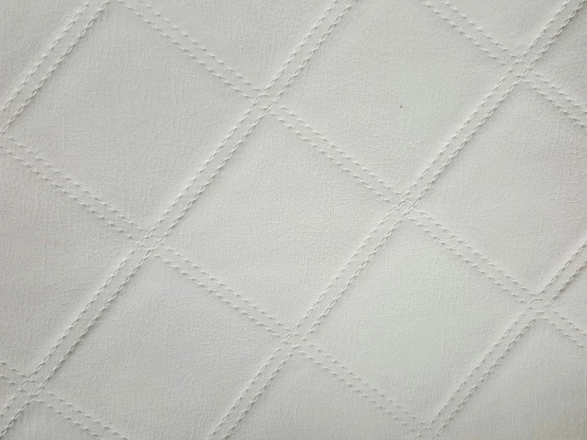Boxspringbett mit Topper Lederlook 180x210 Madrid - Silberfarben/Weiß, KONVENTIONELL, Leder/Textil (180/115/210cm) - MID.YOU