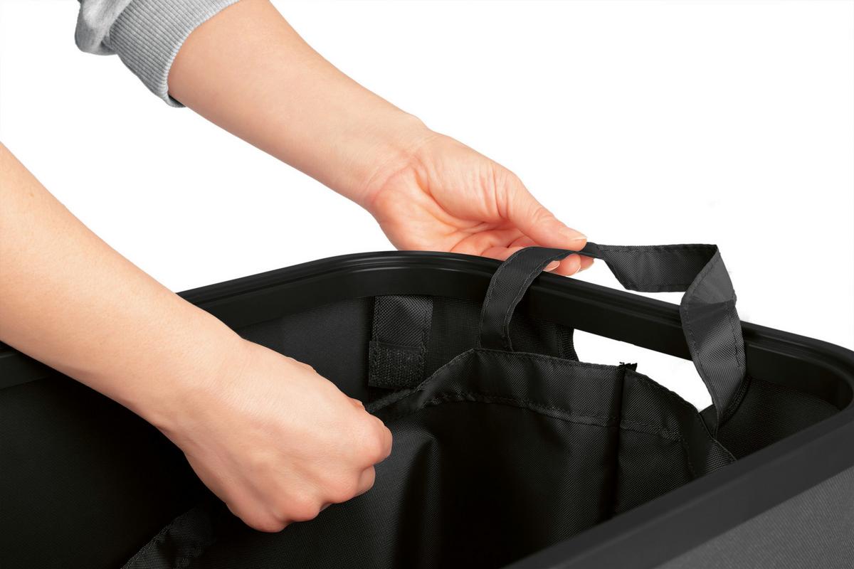 Flaschensammler Easymaxx Schwarz, LxBxH: 40x32,5x74 cm - Schwarz, Basics, Naturmaterialien/Kunststoff (40/32,5/74cm)