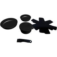 Sada hrncov SPACE - čierna, Konventionell, kov/plast (18,20,26cm) - Mömax