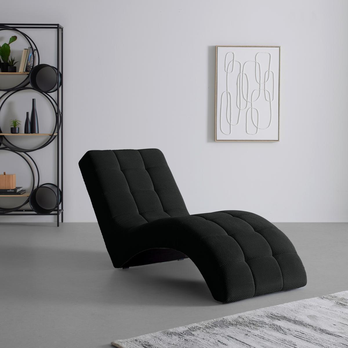 Relaxační válenda LAVANDA, černá, max. 120 kg - černá, Moderní, textil/plast (68/80/167cm) - Mömax