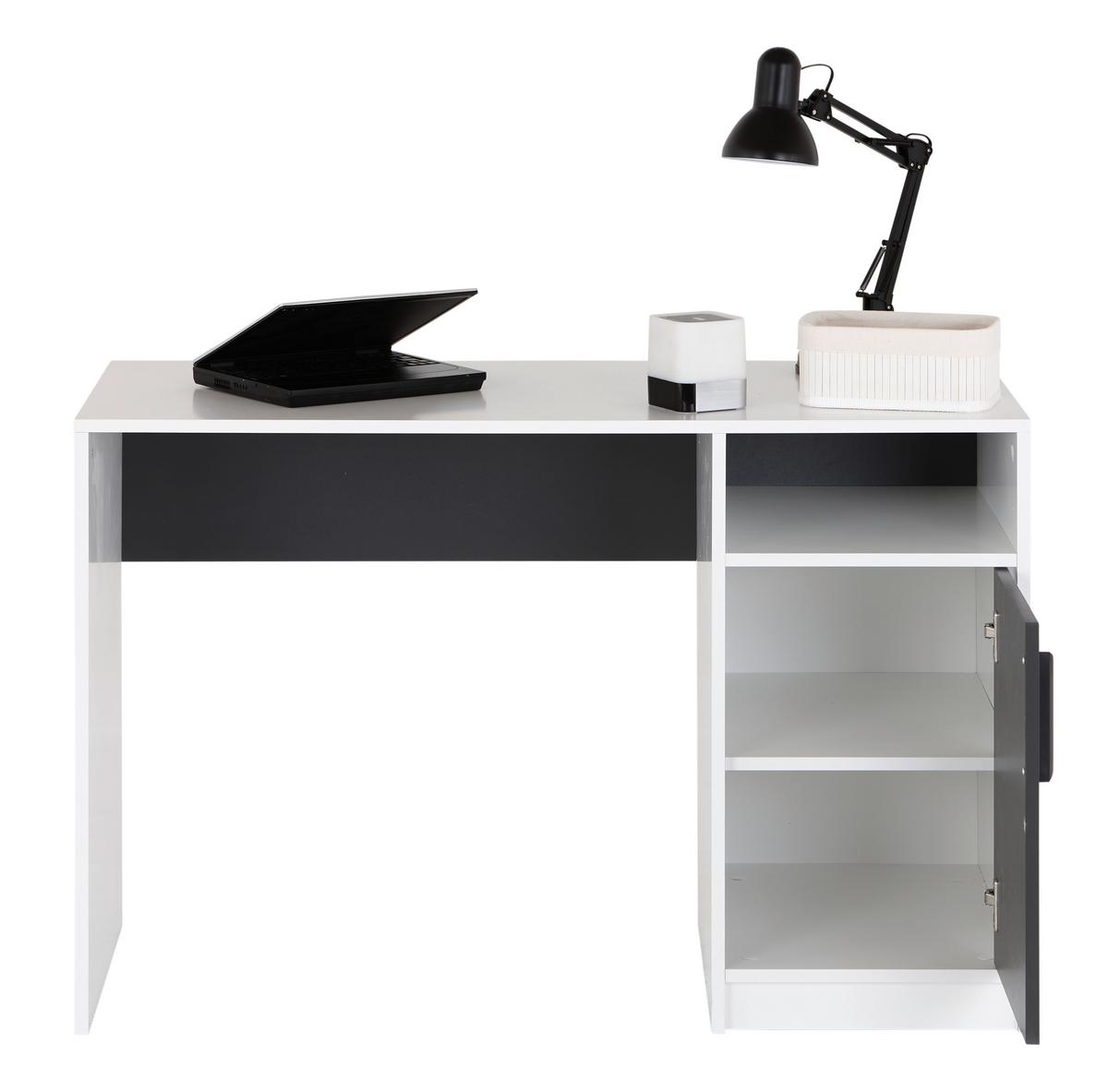 Pokoj pro mládež JUHA - bílá/antracitová, Moderní, kompozitní dřevo (281/200/52cm) - Based