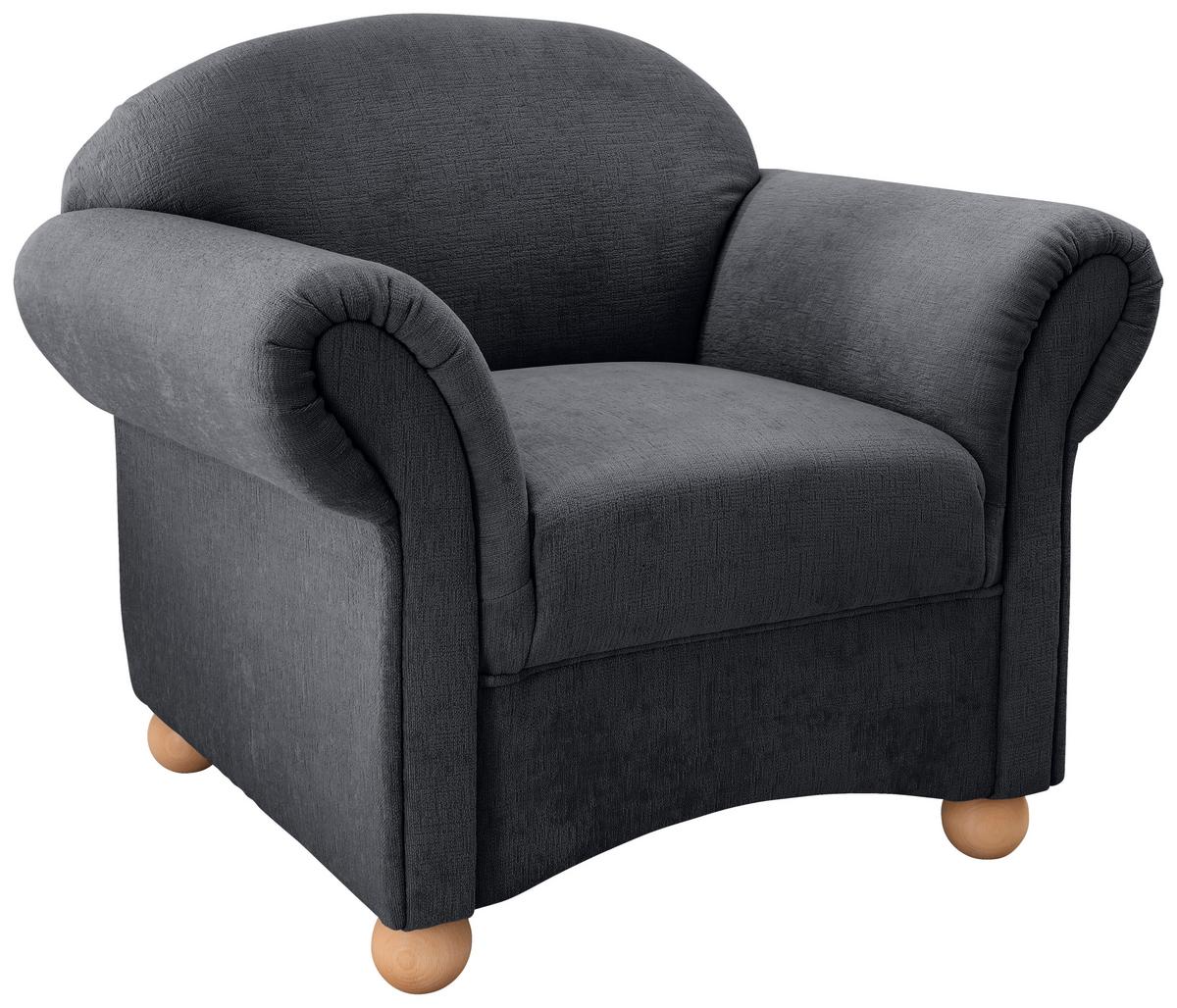 Sessel Torello Anthrazit B: 90cm - Wildeiche/Anthrazit, KONVENTIONELL, Textil (90/84/80cm) - Livetastic