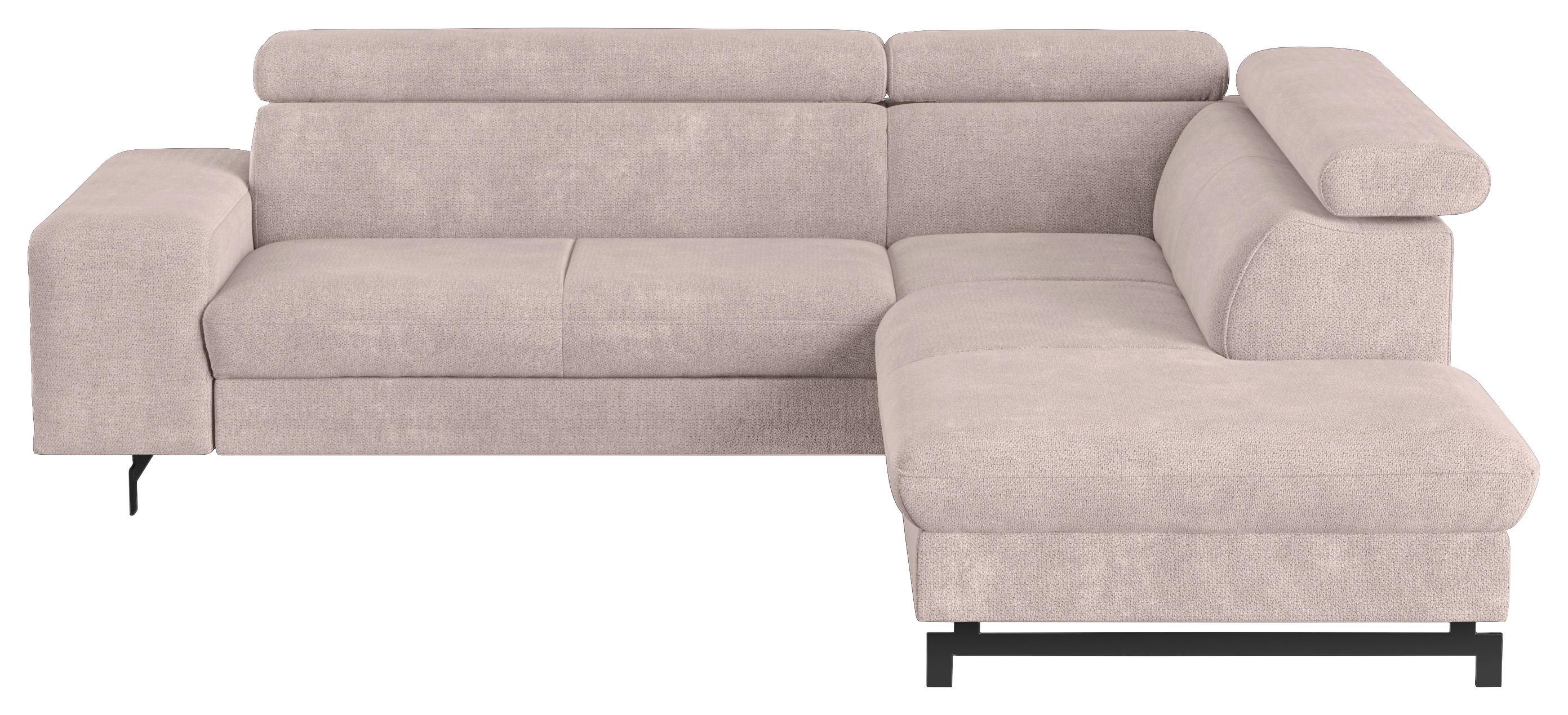 Ecksofa Mit Bettkasten Emma Creme 262x215 Cm - Creme/Schwarz, Textil (262/215cm) - MID.YOU