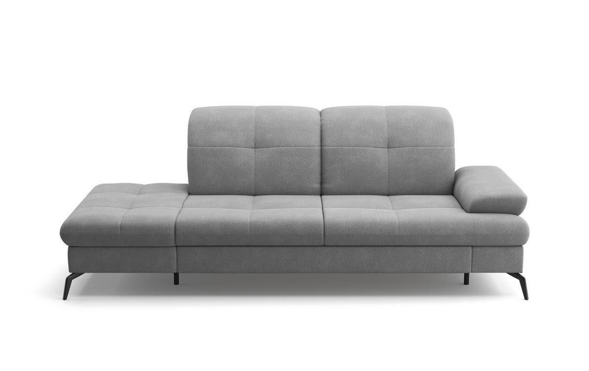 Récamiere Amica E, Grau B: 231 Cm - Schwarz/Grau, KONVENTIONELL, Textil (231/90/122cm) - Sit & More