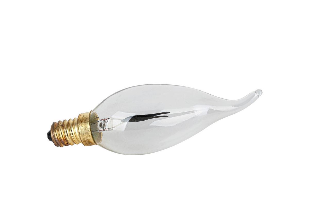 LED ŽIAROVKA C82228MM - priehľadné/mosadzná, Konventionell, kov/sklo (3,5/12,5cm) - Mömax