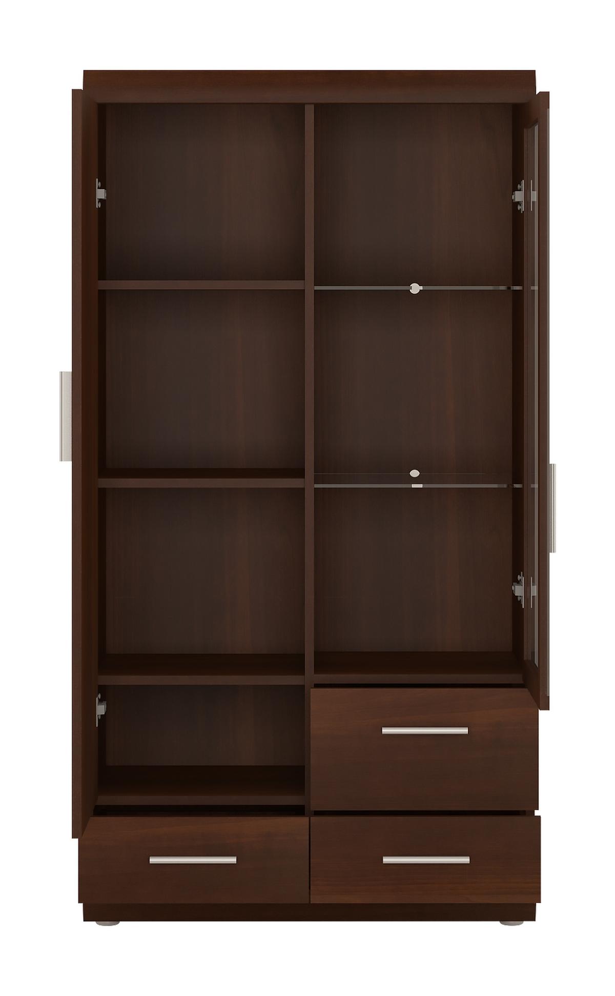 Vitrine Imperial Walnussfarben B: 80cm - Walnussfarben, KONVENTIONELL, Holzwerkstoff (80/152/38cm)