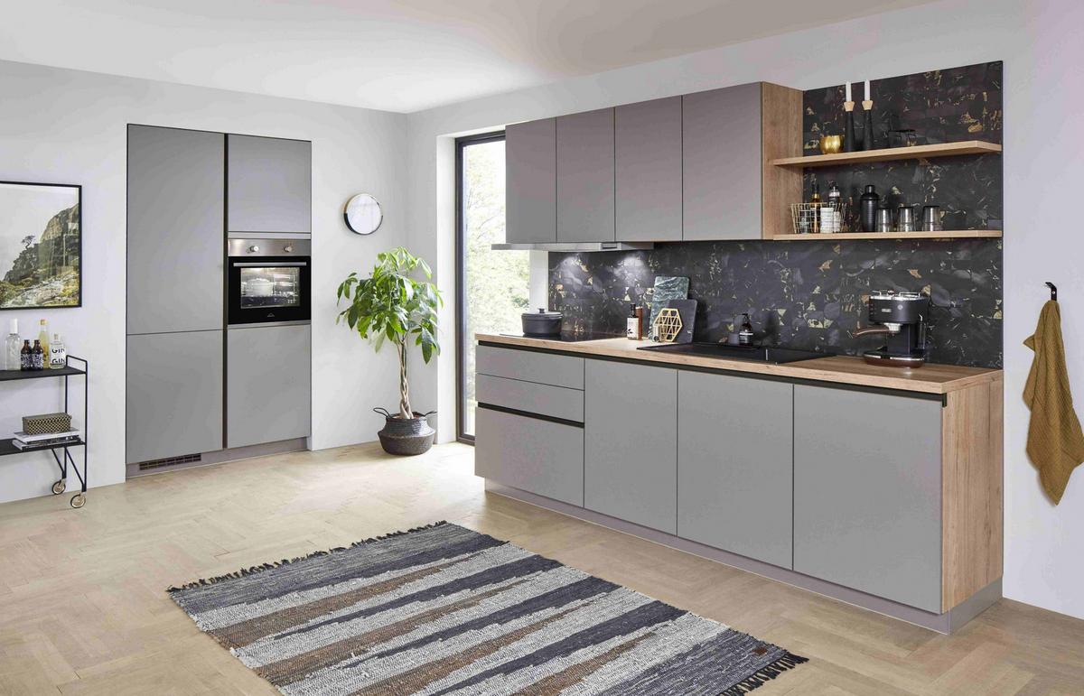 Einbauküche Eastbourne Frei Planbar In Hellgrau - Hellgrau, MODERN, Holzwerkstoff - Vertico