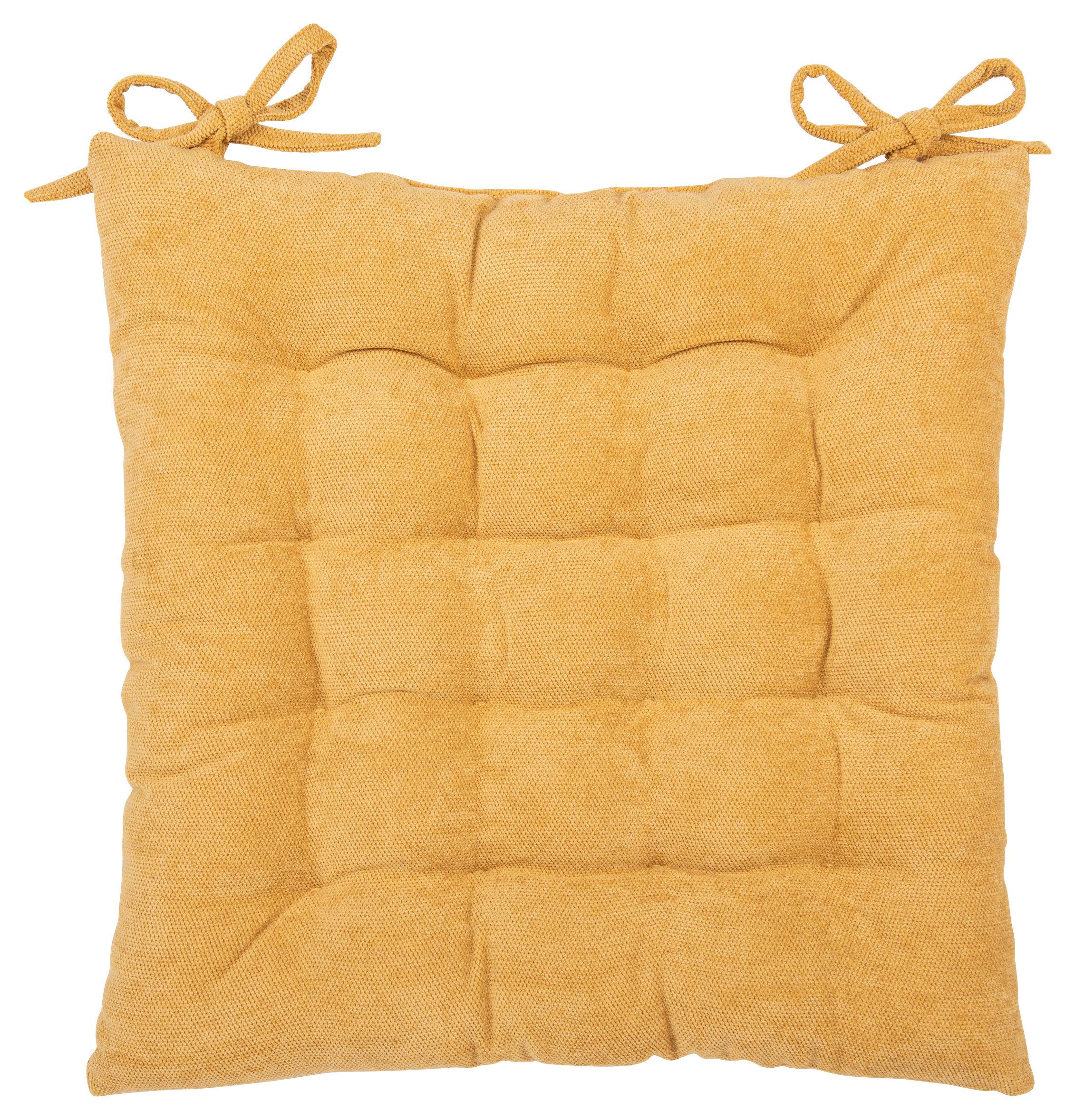 Sitzkissen Campino Honig 40x40 Cm Polyester - Honig, MODERN, Textil (40/40/4cm) - Luca Bessoni