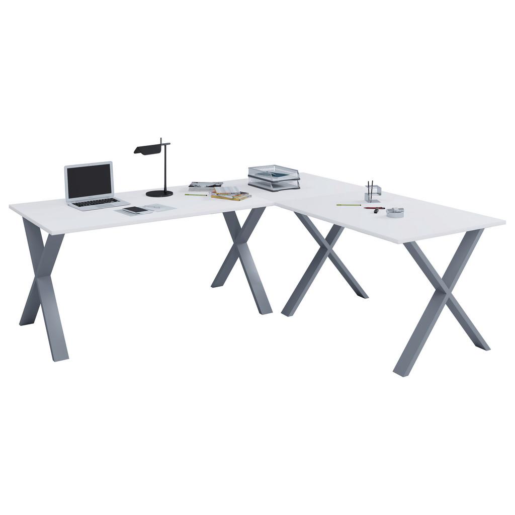 Eckschreibtisch Lona Weiß B: 50 cm