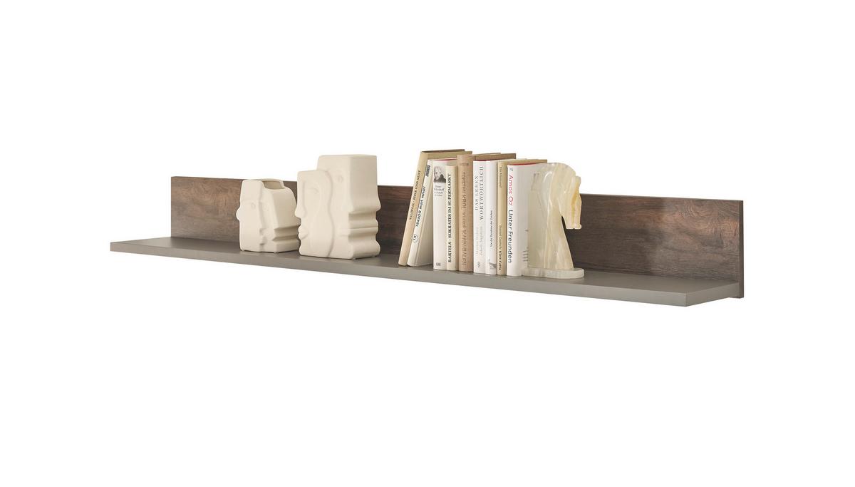 Wandboard Largo Anthrazit/Eichefarben B: 152cm - Eichefarben/Anthrazit, Design, Holzwerkstoff (152/17/20cm) - MID.YOU