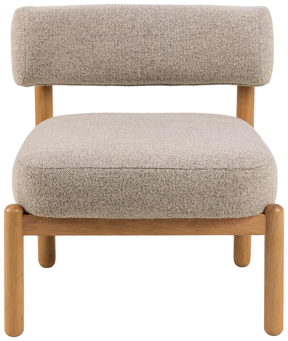 Křeslo BURLEY béžová - barvy dubu/béžová, Design, dřevo/textil (66,5/75/69cm) - MID.YOU