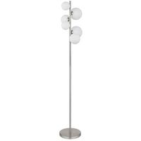 LED-Stehleuchte 56140-6s - Opal/Schwarz, KONVENTIONELL, Glas/Kunststoff (29,5/28/155cm) - Globo