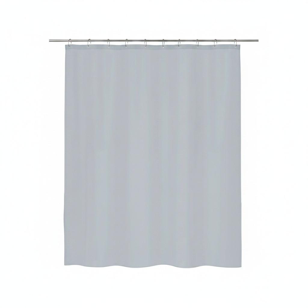 Duschvorhang in Grau 180x200 cm - Grau, Basics, Textil (180/200cm) - Spirella