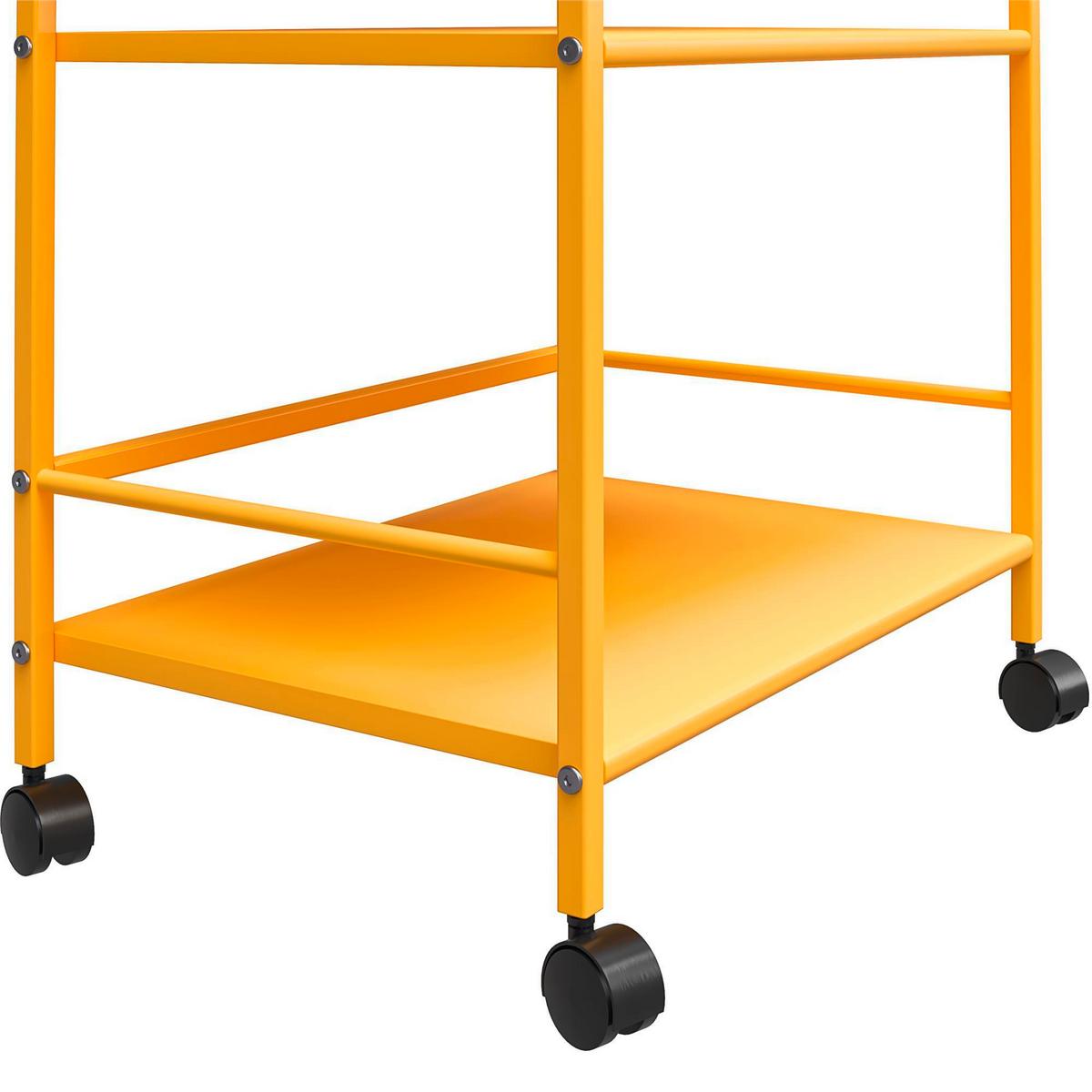 Servierwagen Cache Gelb B: 43 cm - Gelb, Design, Kunststoff/Metall (43/77/29cm) - MID.YOU