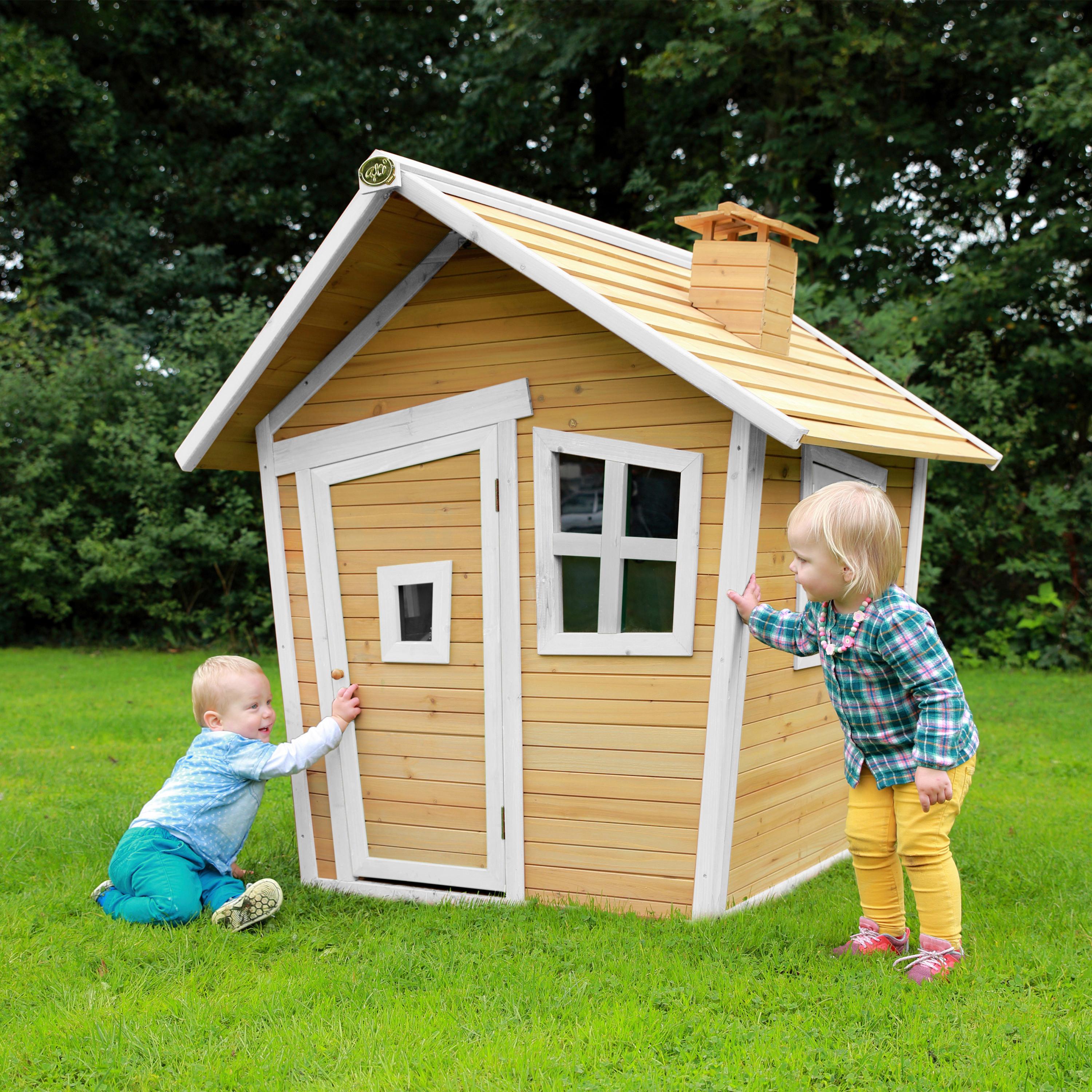 Spielhaus A030.044.01 - Braun/Weiß, KONVENTIONELL, Holz (144/146/157cm) - Ambia Garden