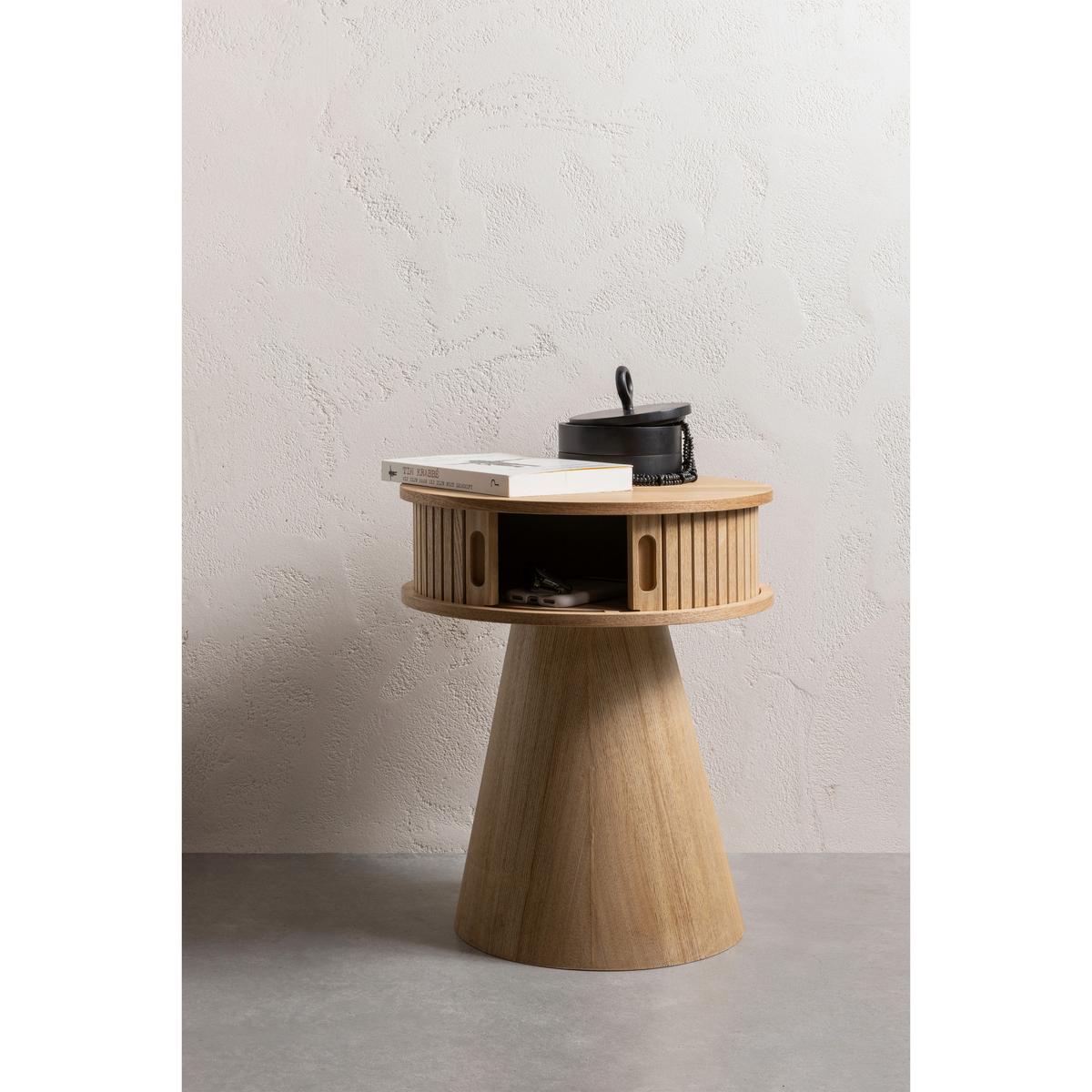 Nachttisch Karri, Naturfarben B: 38 Cm - Naturfarben, Design, Holz/Holzwerkstoff (38/38/46cm) - Livetastic