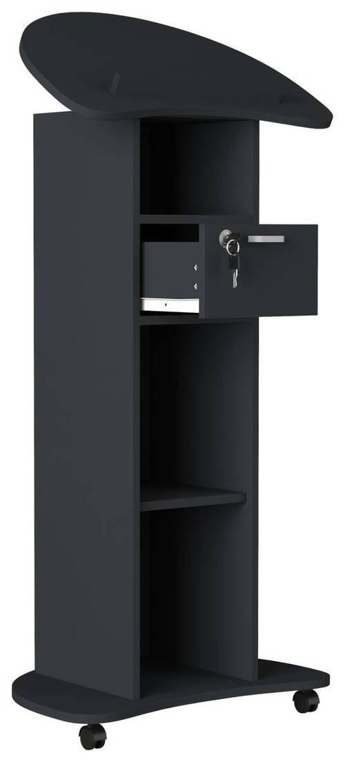 Stehpukt Redola M Anthrazit mit Stauraum - Anthrazit, MODERN, Holzwerkstoff (56/110/37cm) - MID.YOU