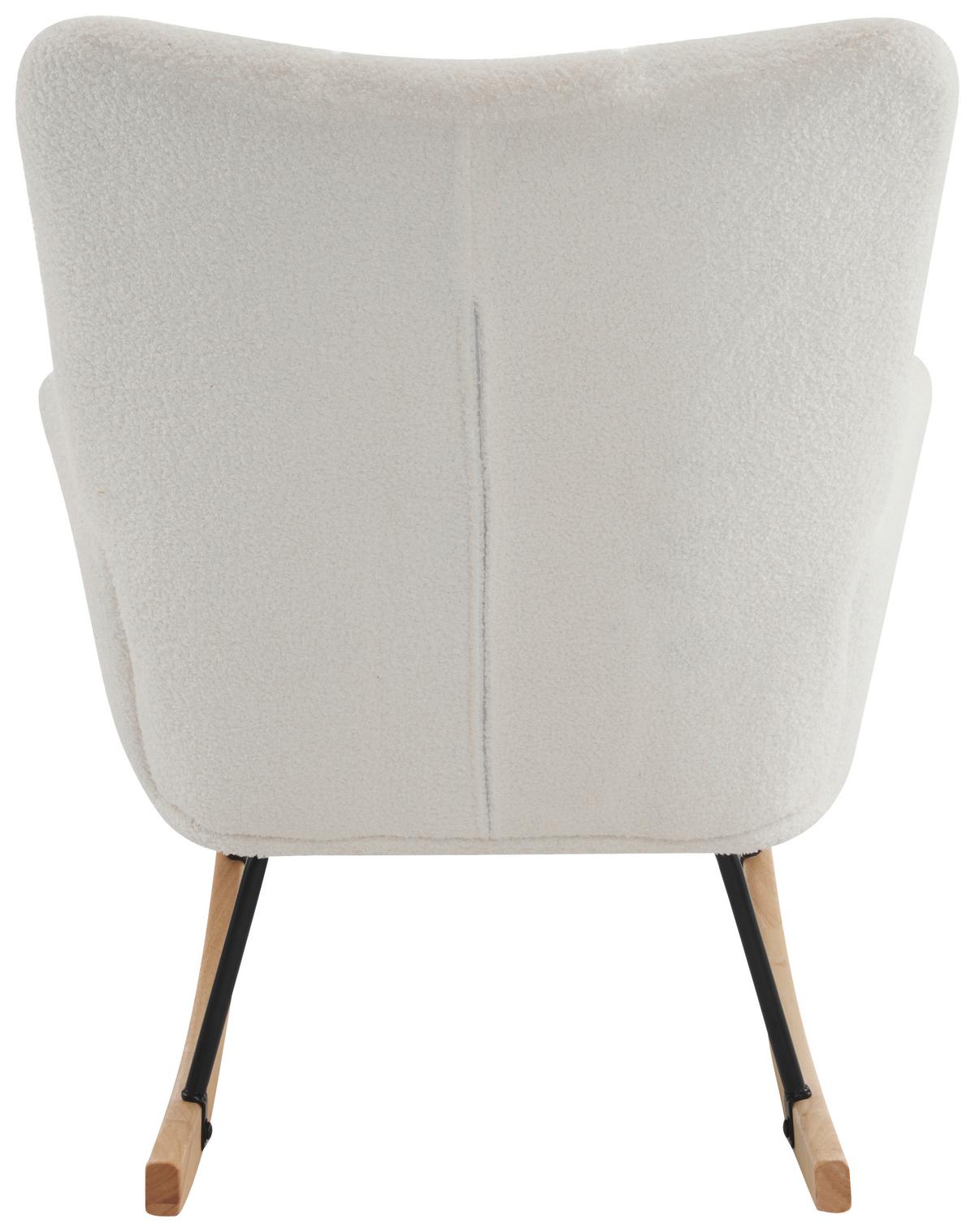 Schaukelstuhl Omar - Ecru/Beige, MODERN, Textil/Metall (67/85/85cm) - P & B