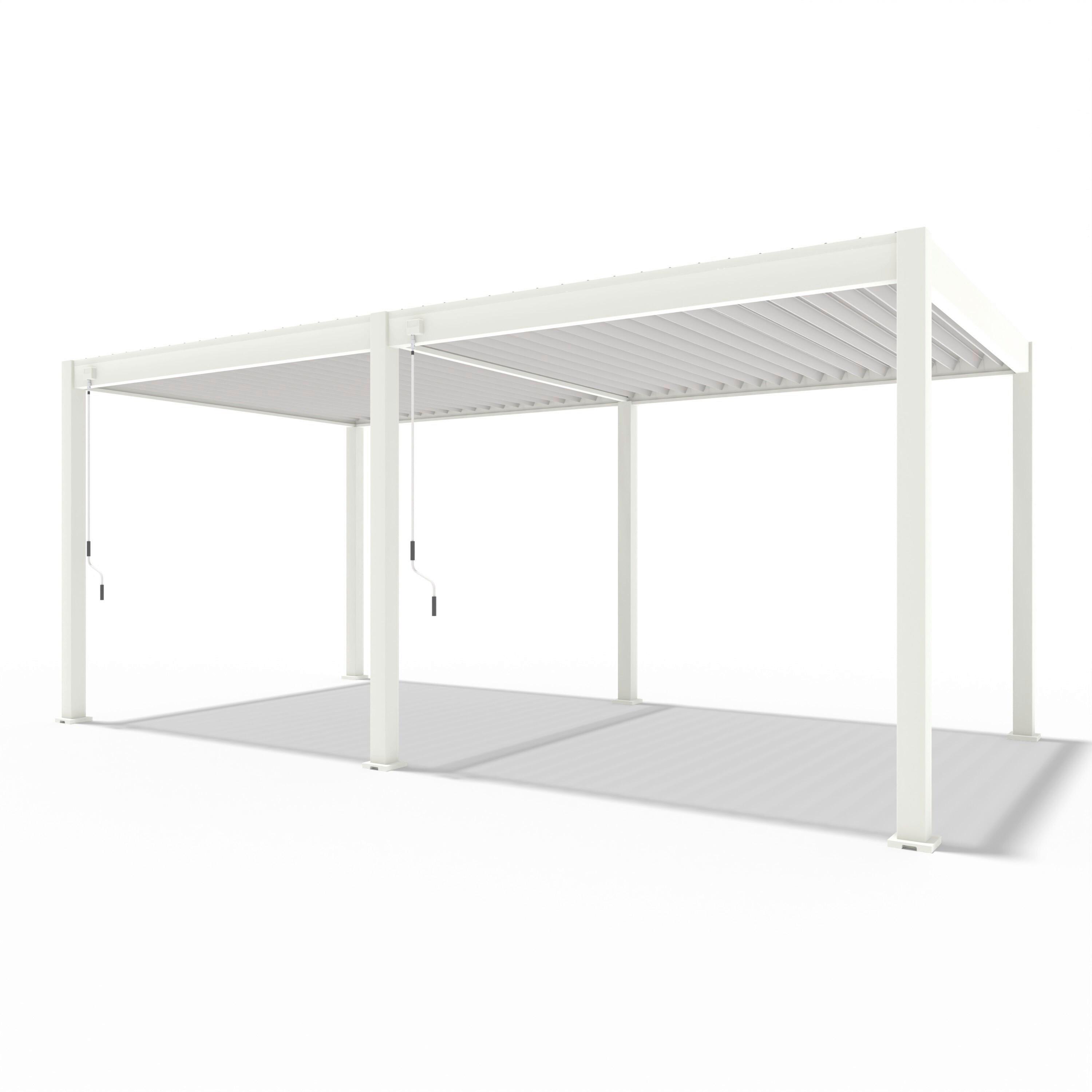 Pergoline Trumpf, 300x600 cm wetterbeständig, weiß - Weiß Hochglanz, Basics, Metall (300/255/600cm) - Gardenson
