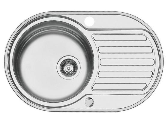 Einbauspüle Edelstahl - Edelstahlfarben, Design, Metall (76,5/48cm) Einbauspüle Edelstahl - Edelstahlfarben, Design, Metall (76,5/48cm)