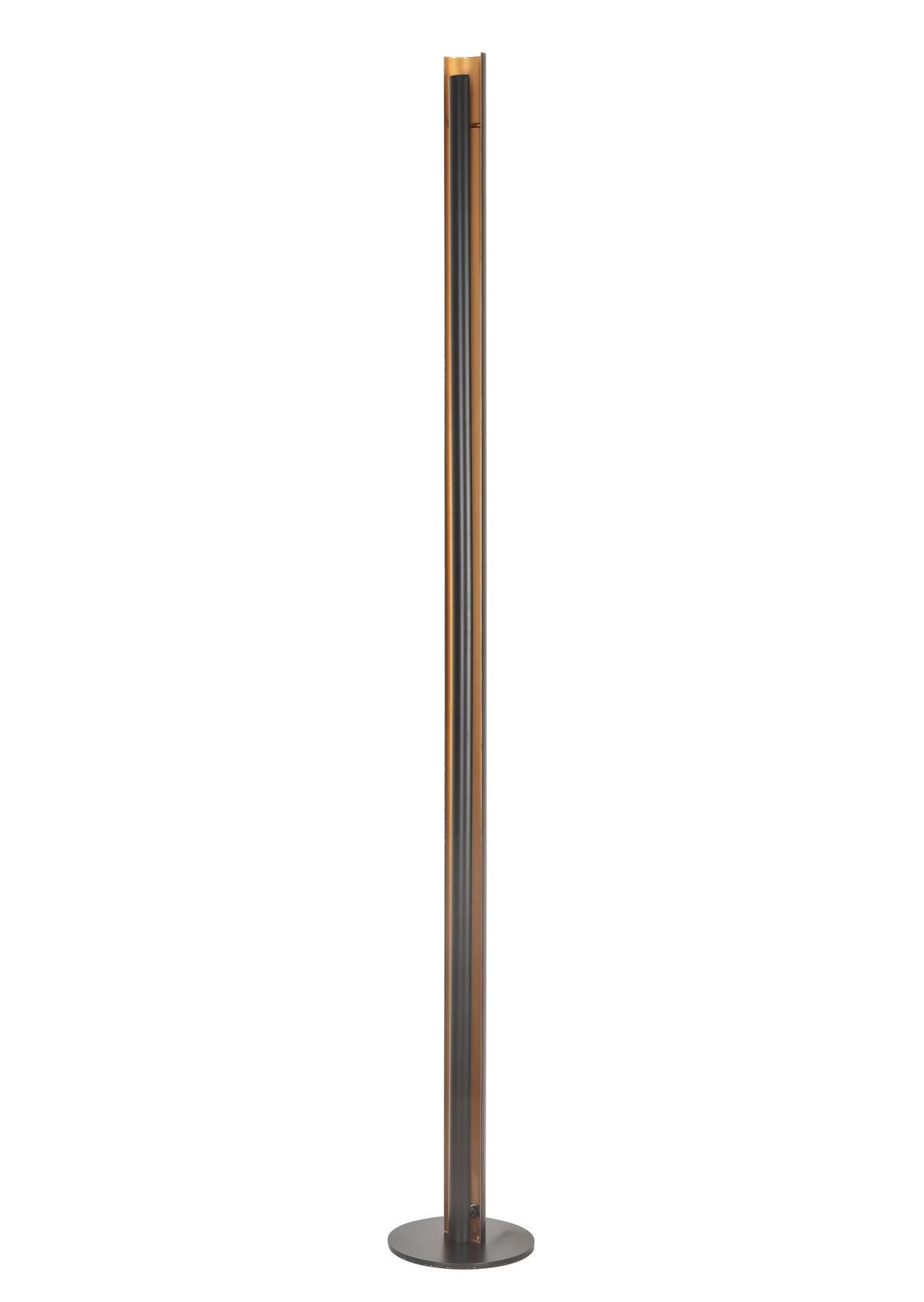 Stojací LED svítidlo GUMO, P/V: 20/144cm - černá/barvy zlata, Moderní, kov (18/144cm) - Mömax