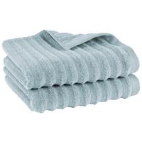 HANDTUCHSET Welle 2er Set Blaugrau - Graublau, Basics, Textil (50/100cm)
