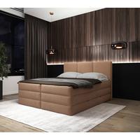 Boxspringbett Mit Topper & Bettkasten 180x200 Castel - Terracotta/Schwarz, MODERN, Holz/Holzwerkstoff (180/200cm) - MID.YOU