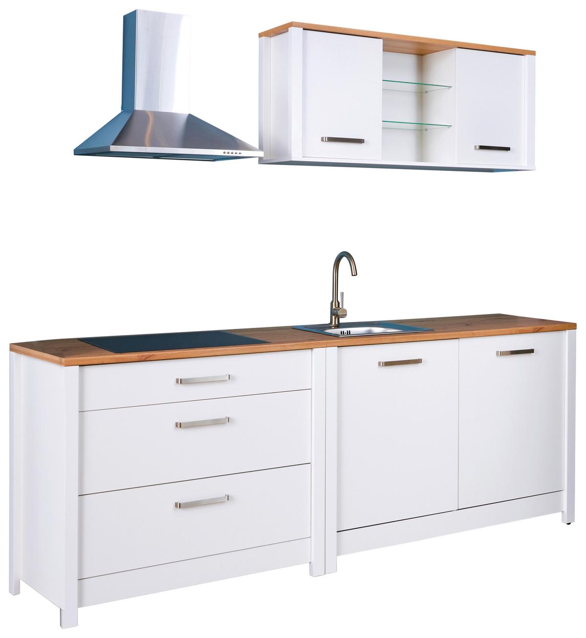 Závesná skrinka SAN SAN - biela/dub artisan, Romantik / Landhaus, kov/kompozitné drevo (130,3/57,5/33cm) - Mömax