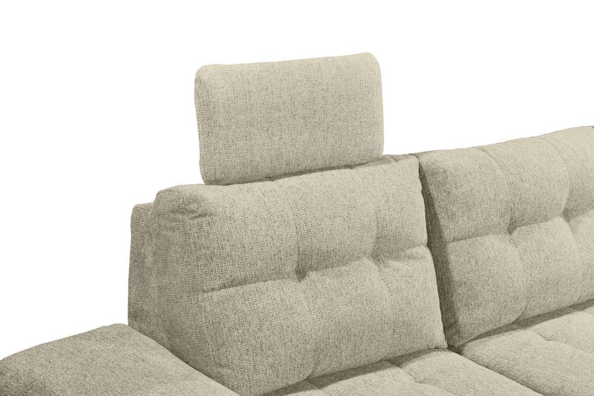 Sedacia súprava DURBAN U, pravá, béžová - čierna/béžová, Konventionell, textil/plast (170/324/218cm) - MID.YOU
