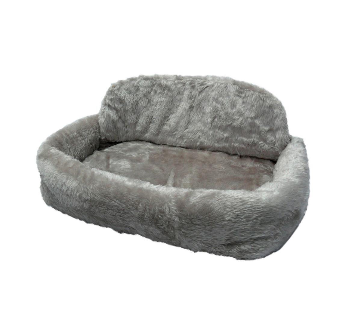 Haustierkissen De Luxe L/B/H: 75x45x21 cm Grau Waschbar - Grau, KONVENTIONELL, Textil (75/45/21cm)