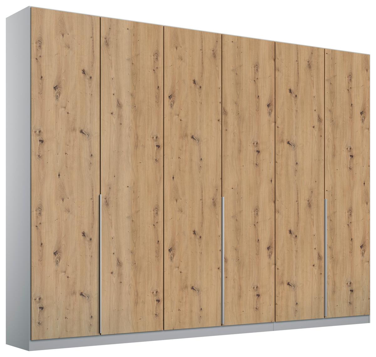 Drehtürenschrank 271 cm Alabama Extra Hellgrau - Hellgrau/Eiche Artisan, MODERN, Holzwerkstoff (271/229/54cm)