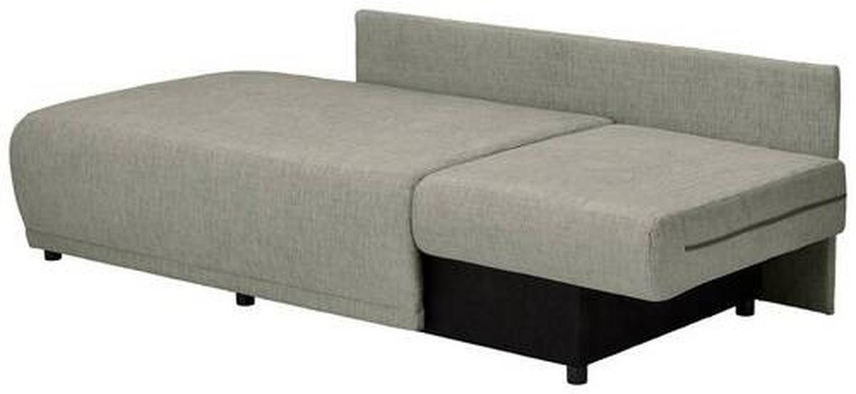 Recamiere Nello Braun mit Schlaffunktion - Schwarz/Braun, KONVENTIONELL, Textil (171/73/93cm) - MID.YOU