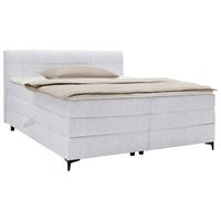 Boxspringová posteľ BARI 160/200, svetlosivá - čierna/svetlosivá, Konventionell, kov/textil (160/200cm) - Mömax