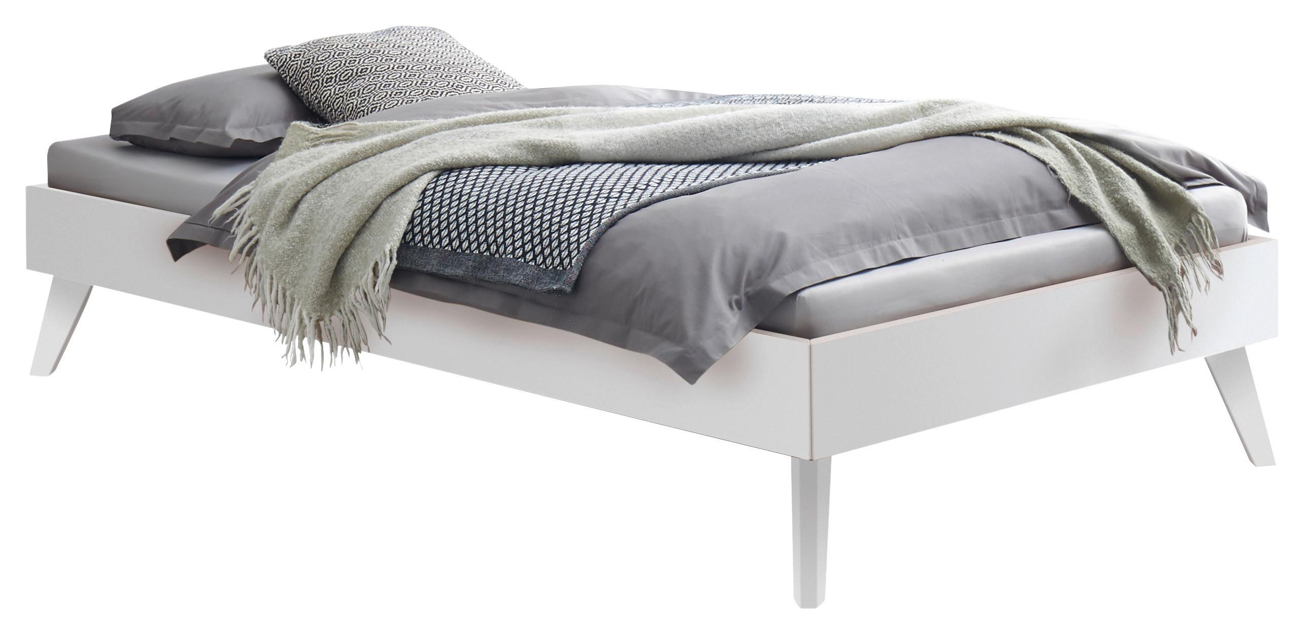 Bett Calvari, Weiß 90x200 Cm - Weiß, KONVENTIONELL, Holz (90/200cm) - Hasena